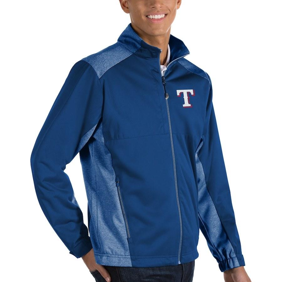 メンズ ジャケット "Texas Rangers" Antigua Revolve Full-Zip Jacket - Royal ユニフォーム（練習着）