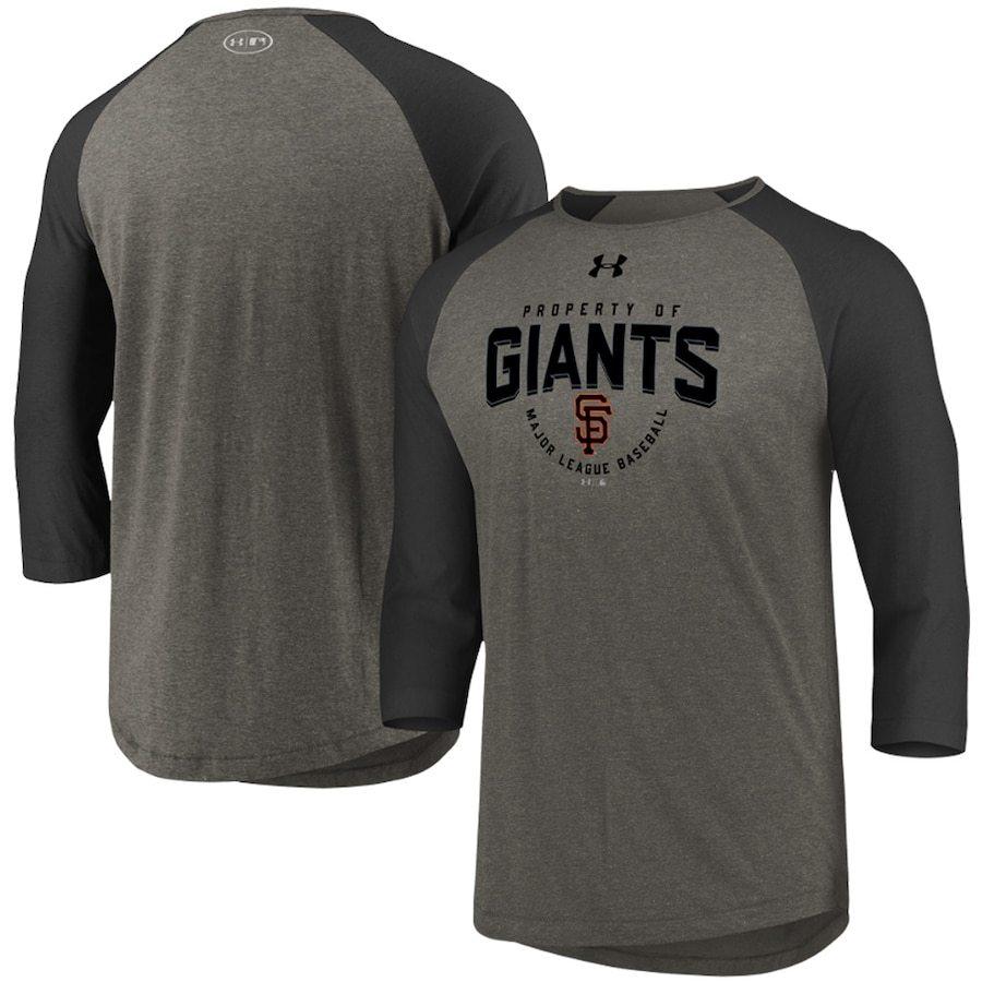 最適な価格 アンダーアーマー メンズ ラグランtシャツ San Francisco Giants Under Armour Tri Blend Raglan 3 4 Sleeve Performance T Shirt Gray Black 送料無料 Www Doctor Plan Com
