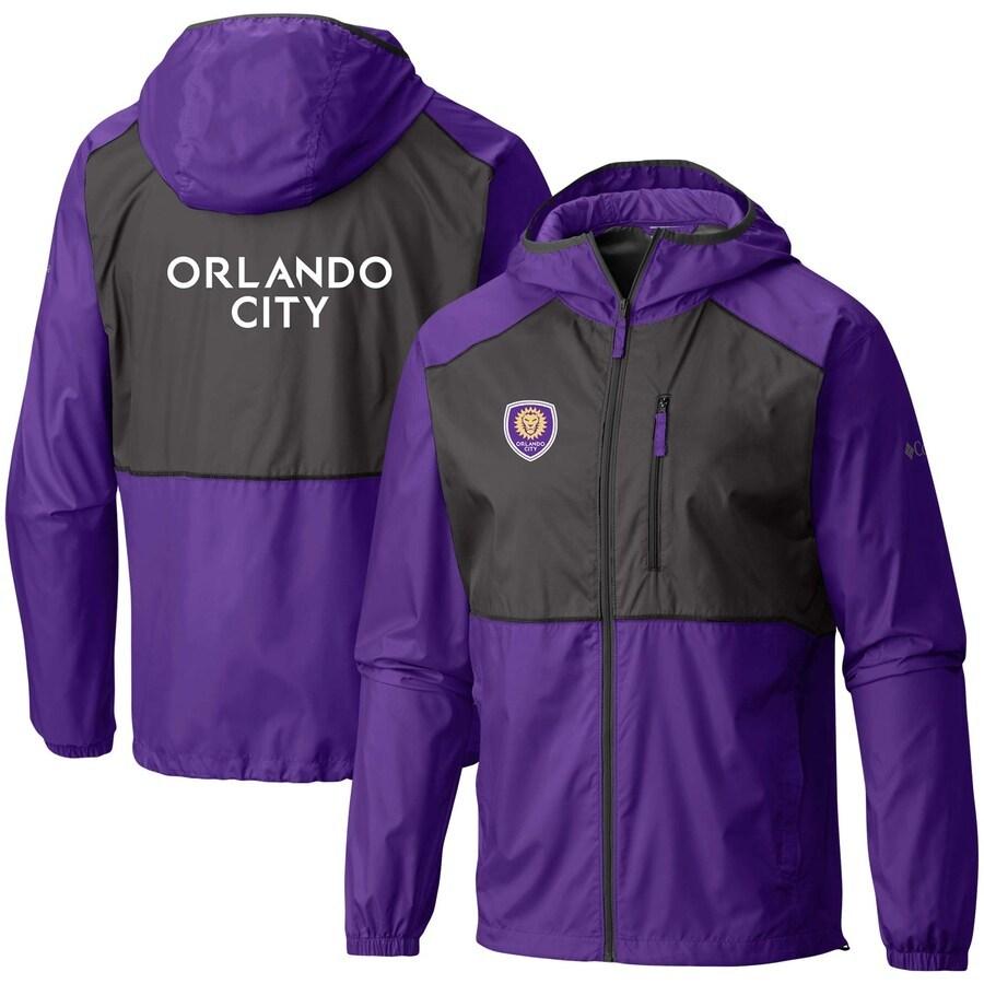 全日本送料無料 メンズ ジャケット Orlando City Sc Columbia Team Logo Flash Forward Full Zip Windbreaker Jacket Purple 格安即決 Www Doctor Plan Com