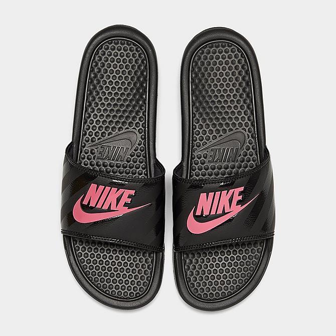 ナイキ レディース ベナッシ Nike Benassi JDI Swoosh Slide サンダル Black/Vivid Pink :343881-061:バッシュ troisHOMME 通販 - Yahoo!ショッピング