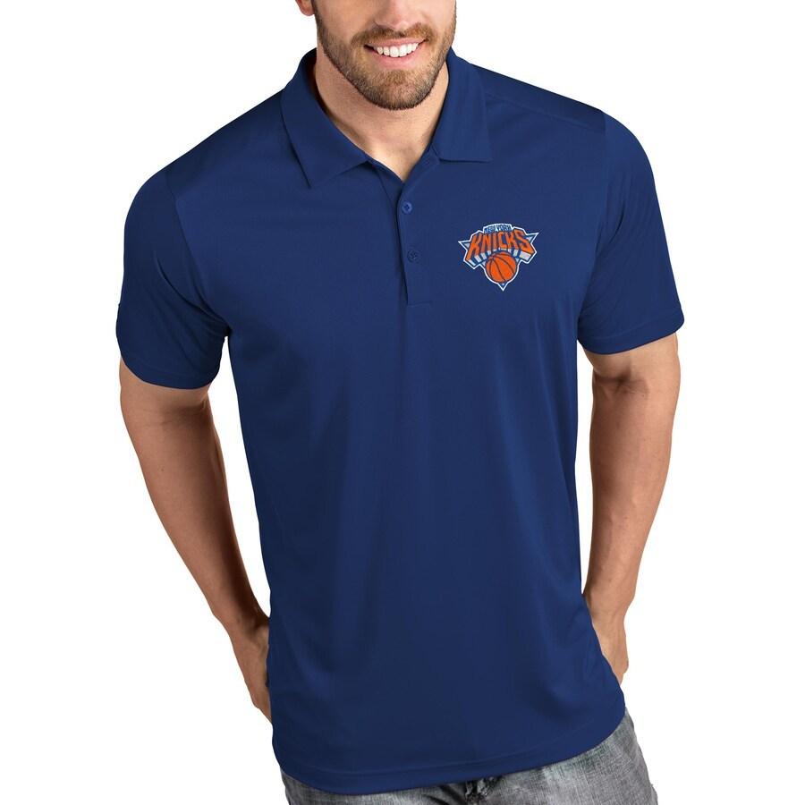 現在11/17より発送の目安 送料無料メンズ ポロシャツ "New York Knicks" Antigua Tribute Polo - Royal