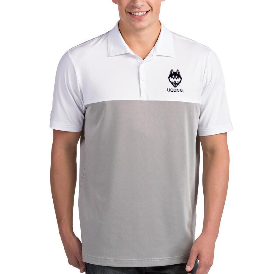 輝く高品質な Venture Antigua Huskies" "UConn ポロシャツ メンズ Polo White/Gray - パーカー