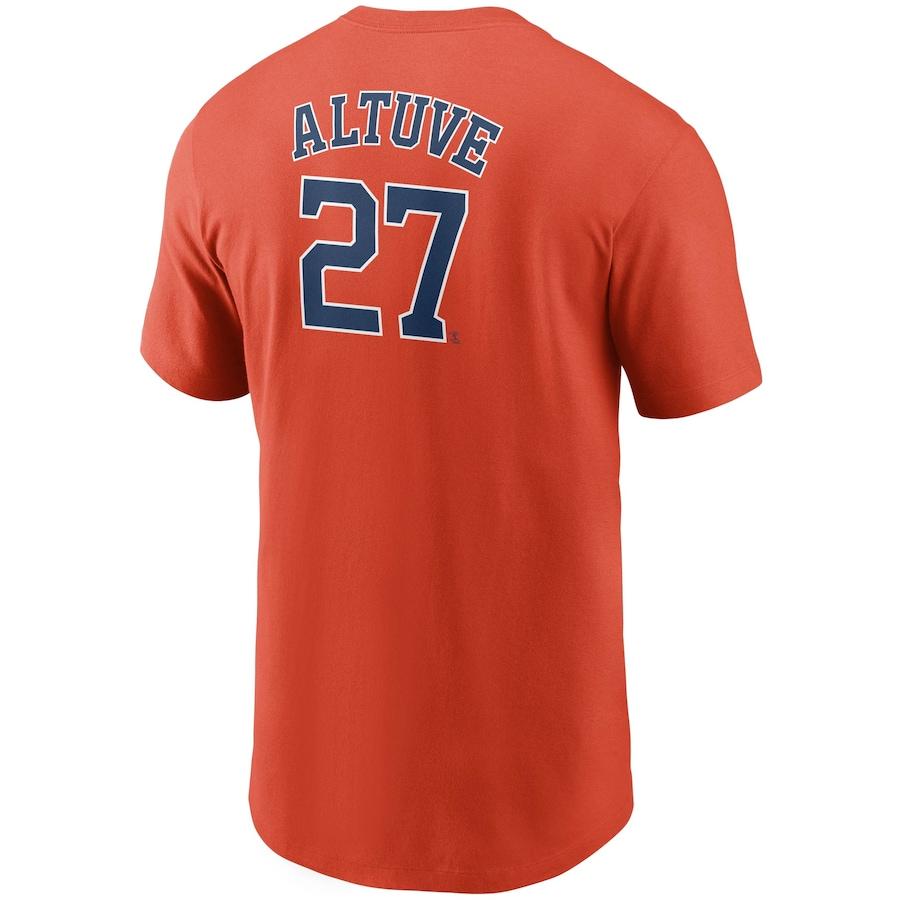 ナイキ メンズ Tシャツ Jose Altuve Houston Astros Nike Name & Number T-Shirt 半袖 Orange｜troishomme｜03