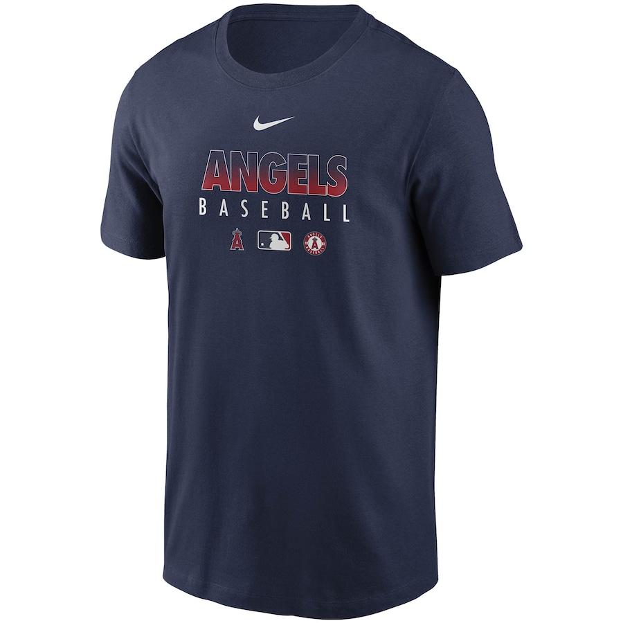 ナイキ メンズ Tシャツ Los Angeles Angels Nike Authentic Collection Team Performance T-Shirt 半袖 Navy｜troishomme｜02