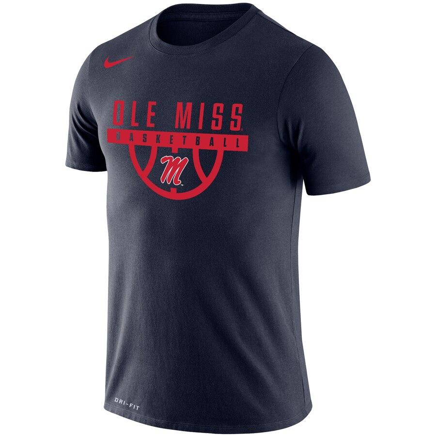 ナイキ メンズ Tシャツ "Ole Miss Rebels" ミシシッピ大学 Nike Basketball Drop Legend Performance T-Shirt 半袖 Navy｜troishomme｜02