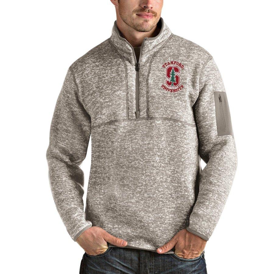 激安通販の Fortune Antigua Cardinal" "Stanford ジャケット メンズ Half-Zip Oatmeal - Jacket Pullover パーカー 激安通販の Fortune Antigua Cardinal" "Stanford ジャケット メンズ Half-Zip Oatmeal - Jacket Pullover パーカー