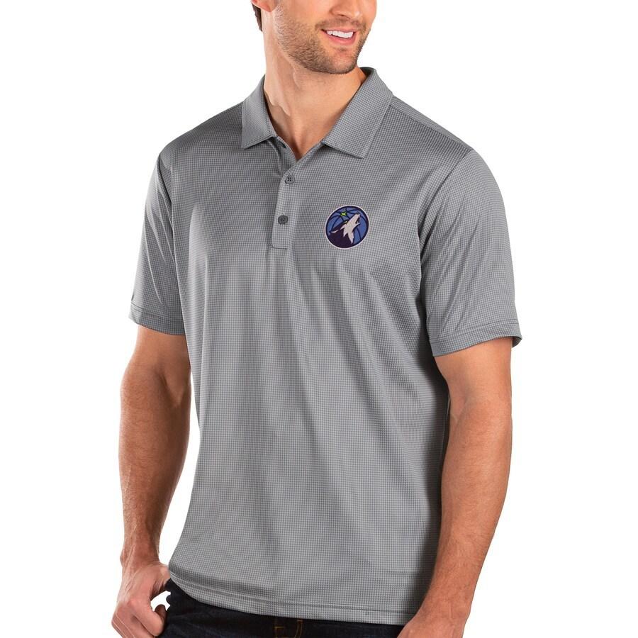 激安特価 Timberwolves" "Minnesota ポロシャツ メンズ Antigua Charcoal - Polo Balance シャツ、タンクトップ
