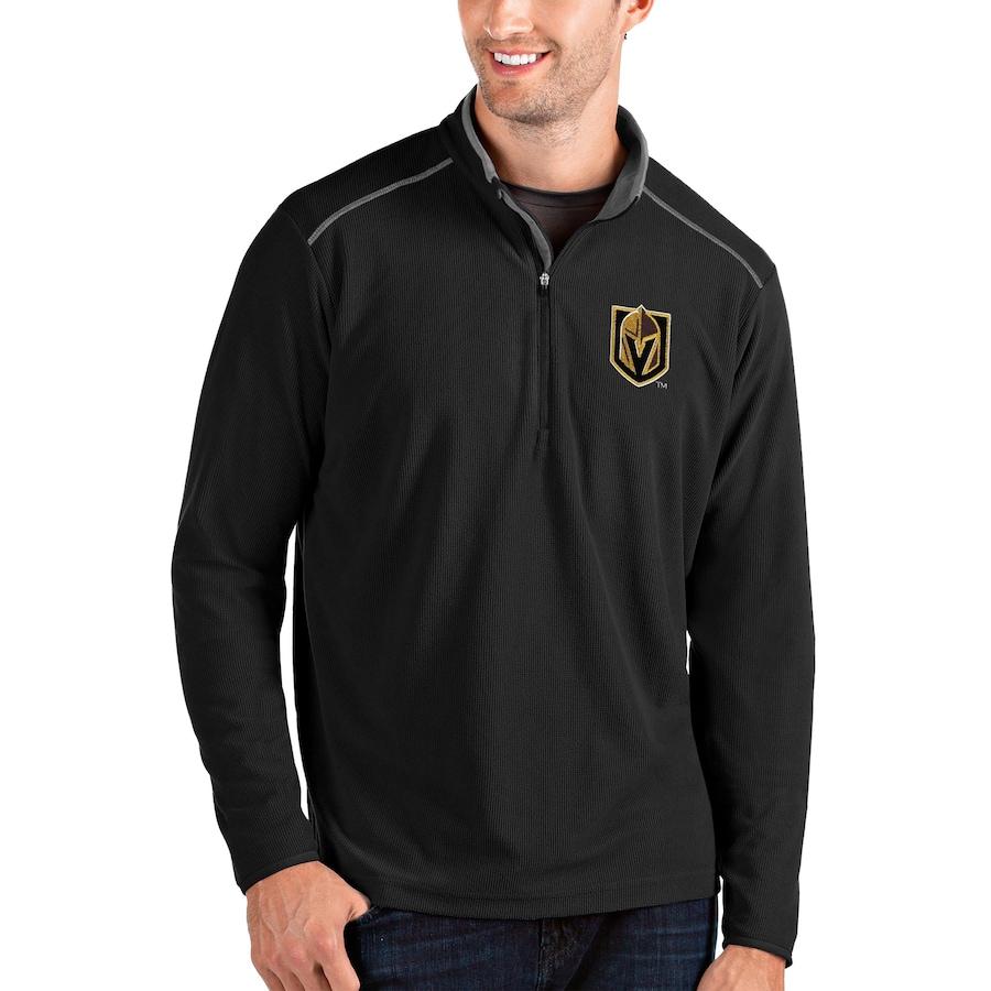 現在11/17より発送の目安 送料無料メンズ ジャケット "Vegas Golden Knights" Antigua Glacier Quarter-Zip Pullover Jacket - Black