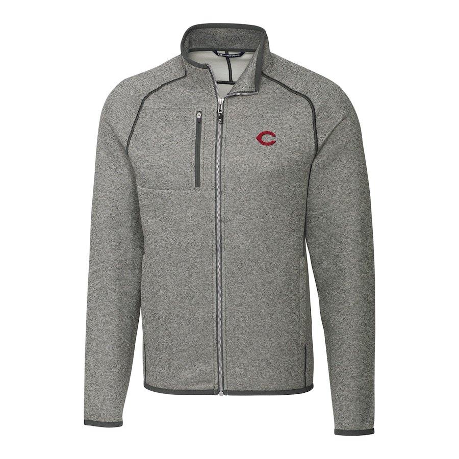 正規品 メンズ ジャケット Cincinnati Reds Cutter Buck Mainsail Full Zip Jacket Gray 最高の Zoetalentsolutions Com