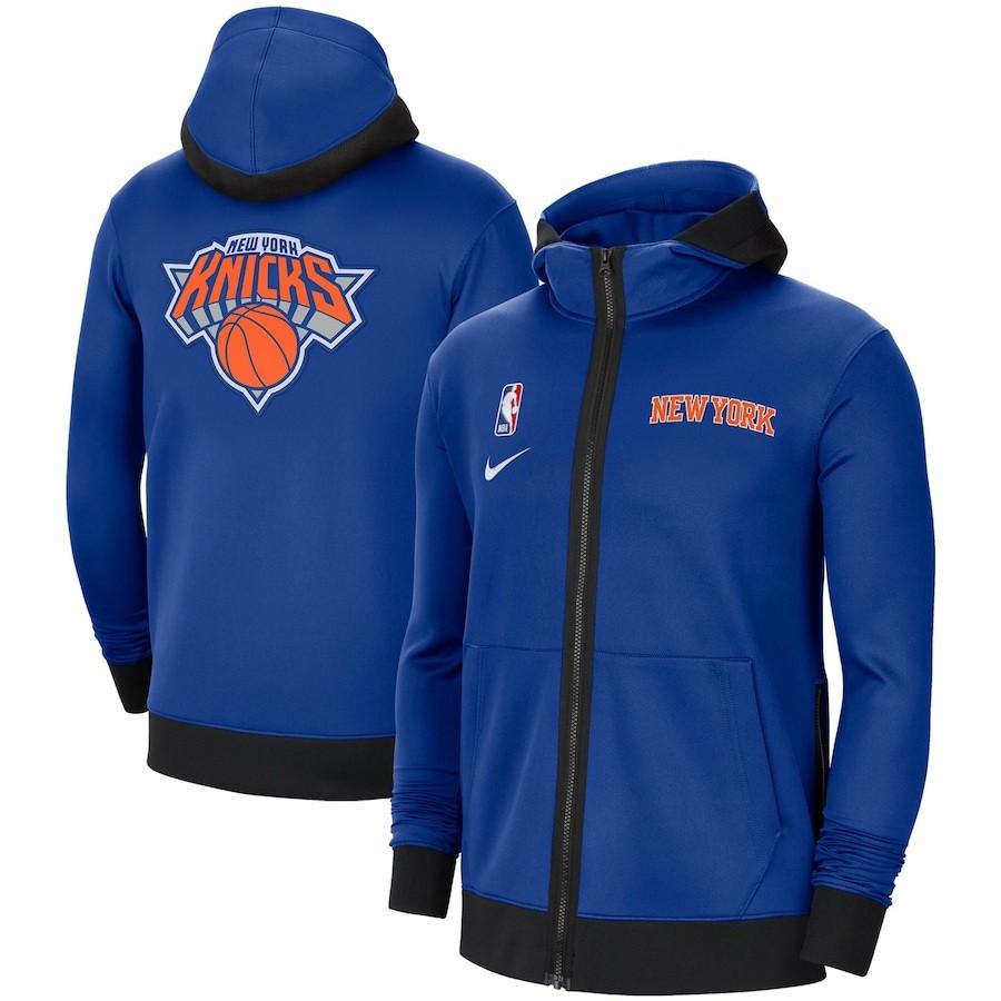正規激安 ナイキ メンズ ジャケット New York Knicks Nike Authentic Showtime Performance Full Zip Hoodie Jacket Blue 50 Off Kuljic Com