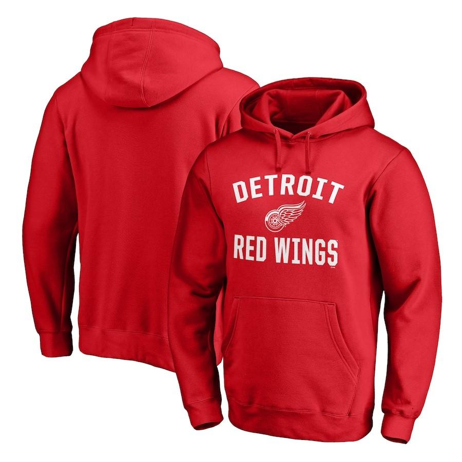 今季一番 Red "Detroit パーカー メンズ ファナティックス Wings" Red - Hoodie Pullover Arch Victory Team Branded Fanatics トップス（ジャージ以外）