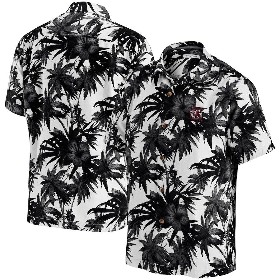 安い工場直販 トミーバハマ メンズ Hibiscus シャツ South Carolina Gamecocks Tommy メンズ Bahama メンズファッション Harbor Island Hibiscus Button Up Shirt Black バッシュ アパレル Troishomme アウトレット買付