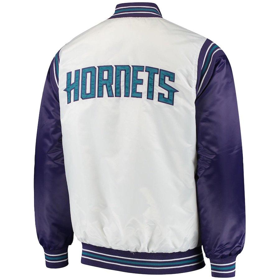 charlotte hornets satin starter jacket