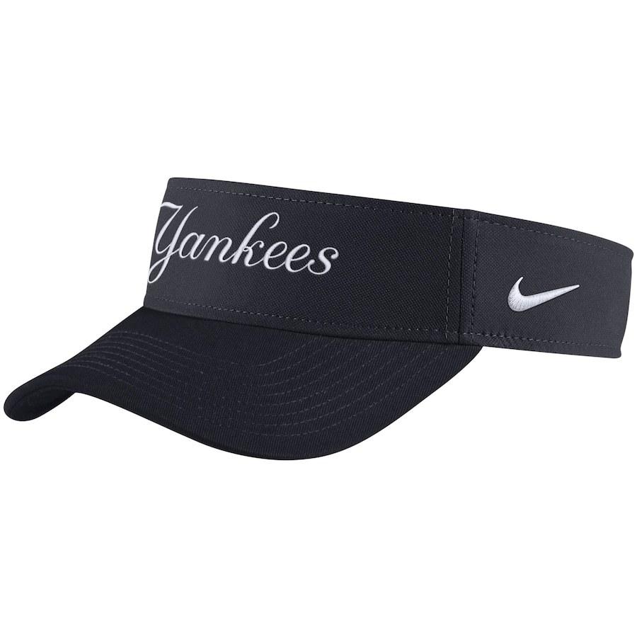 話題の行列 Performance Logo Nike Yankees" York "New サンバイザー メンズ ナイキ Visor Navy - パーカー
