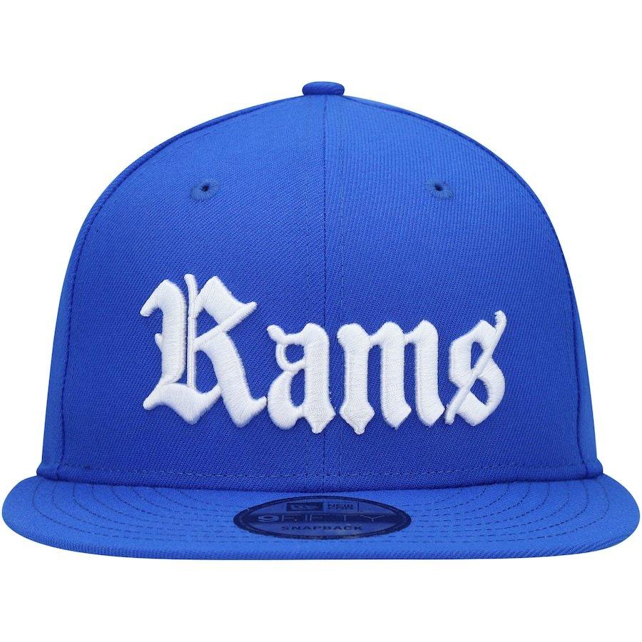 ニューエラ メンズ キャップ "Los Angeles Rams" New Era Gothic Script 9FIFTY Snapback Hat - Royal｜troishomme｜02