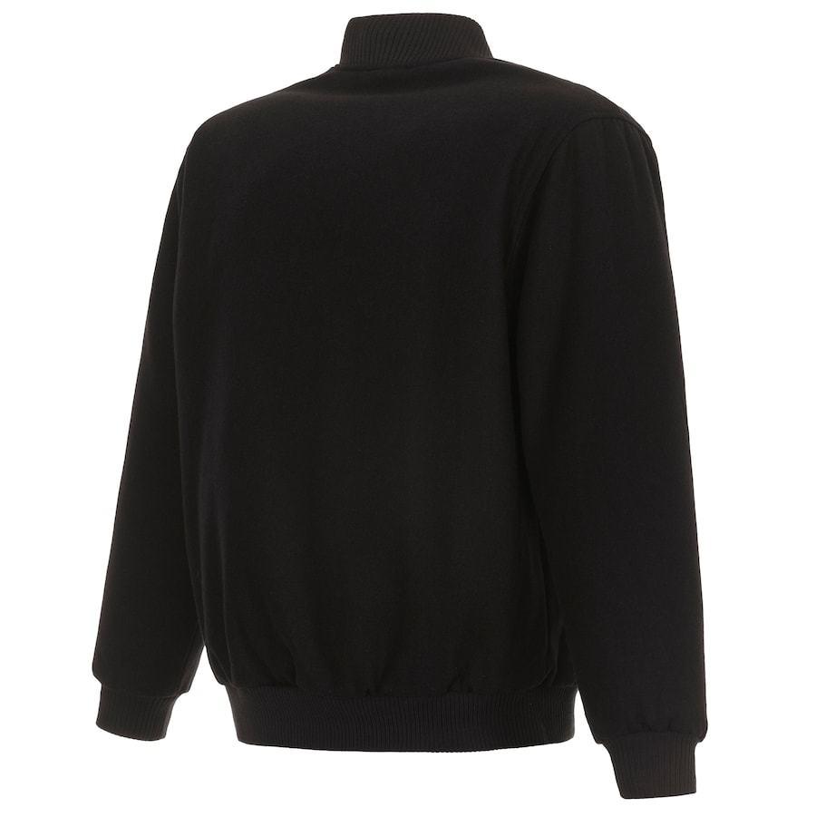 メンズ ジャケット "Brooklyn Nets" JH Design Reversible Front Embroidered Wool Full-Snap Jacket - Black｜troishomme｜03
