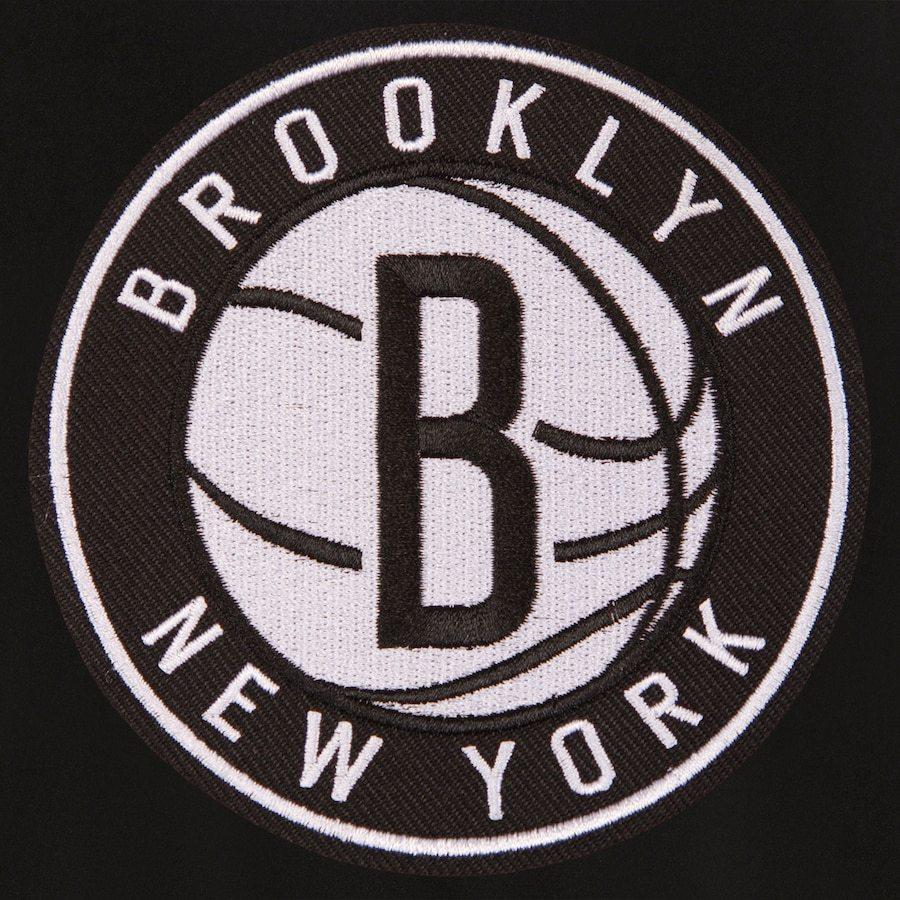 メンズ ジャケット "Brooklyn Nets" JH Design Reversible Front Embroidered Wool Full-Snap Jacket - Black｜troishomme｜05