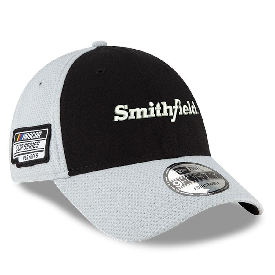 今ならほぼ即納！ Almirola Aric キャップ メンズ ニューエラ New Black/Gray - Hat Snapback Adjustable 9FORTY Smithfield Playoffs Series Cup NASCAR 2020 Era シャツ、タンクトップ