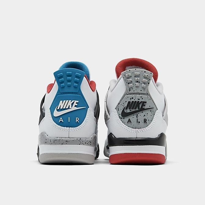 ジョーダン キッズ/レディース レトロ４ バッシュ Air Jordan Retro 4 GS スニーカー White/Military Blue/Fire Red/Tech Grey｜troishomme｜04