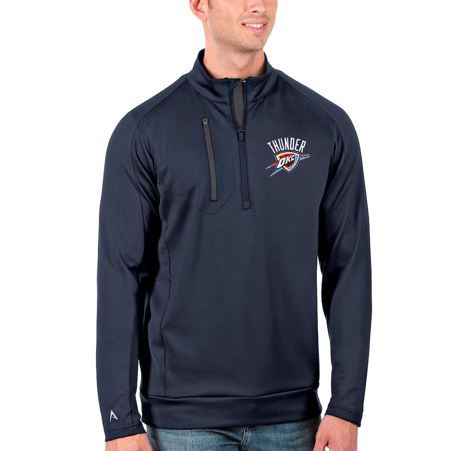 宅配便配送 メンズ ジャケット Oklahoma City Thunder Antigua Generation Quarter Zip Pullover Jacket Navy 売上超高品質 Casanova Dz Com