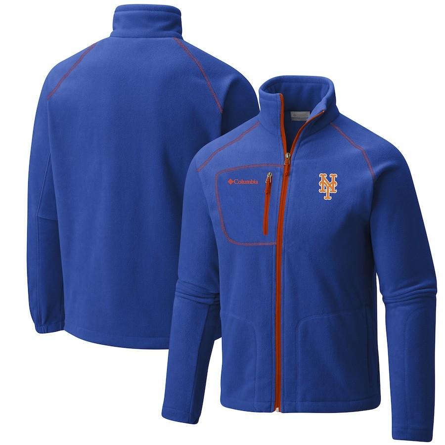 高い素材 メンズ ジャケット New York Mets Columbia Fast Trek Ii Full Zip Fleece Jacket Royal Orange 海外正規品 Www Doctor Plan Com