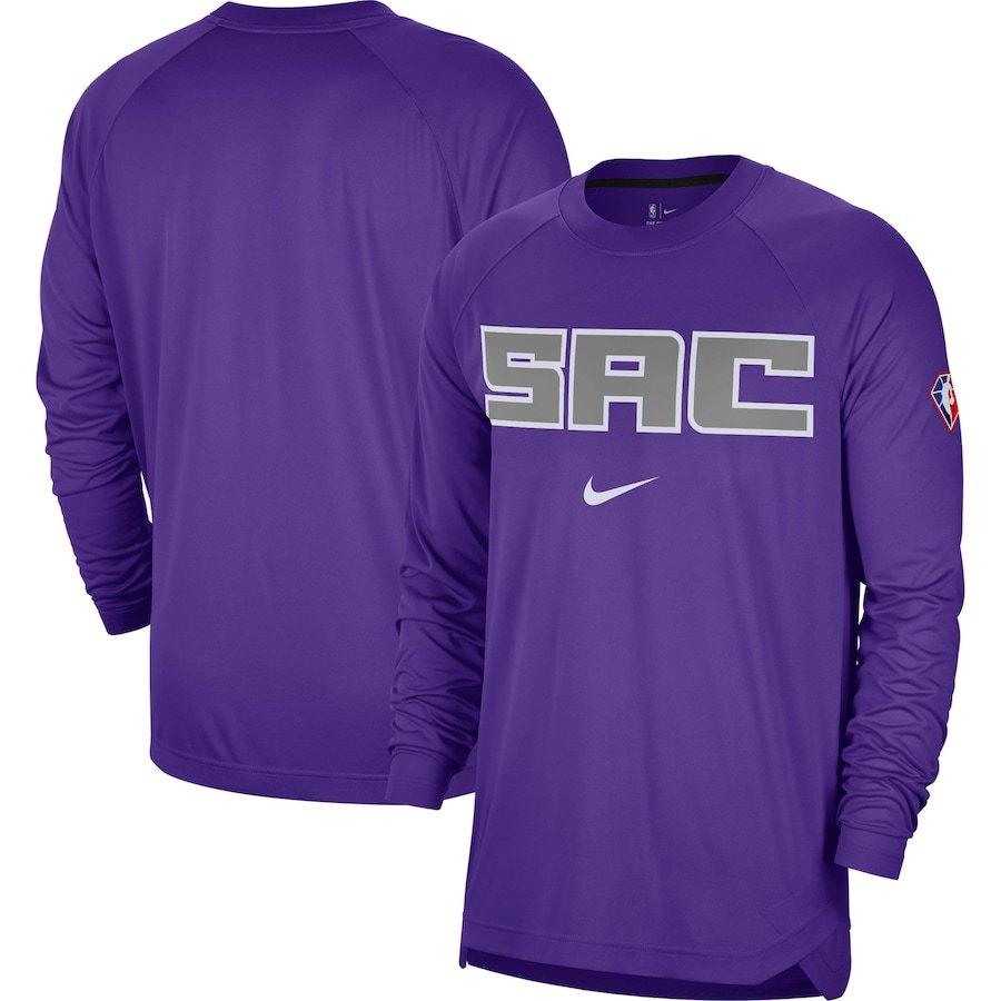 あなたにおすすめの商品 長袖 Tシャツ メンズ ナイキ ロンT Purple - T-Shirt Sleeve Long Raglan Performance Shooting Pregame Anniversary 75th Nike Kings" "Sacramento パーカー