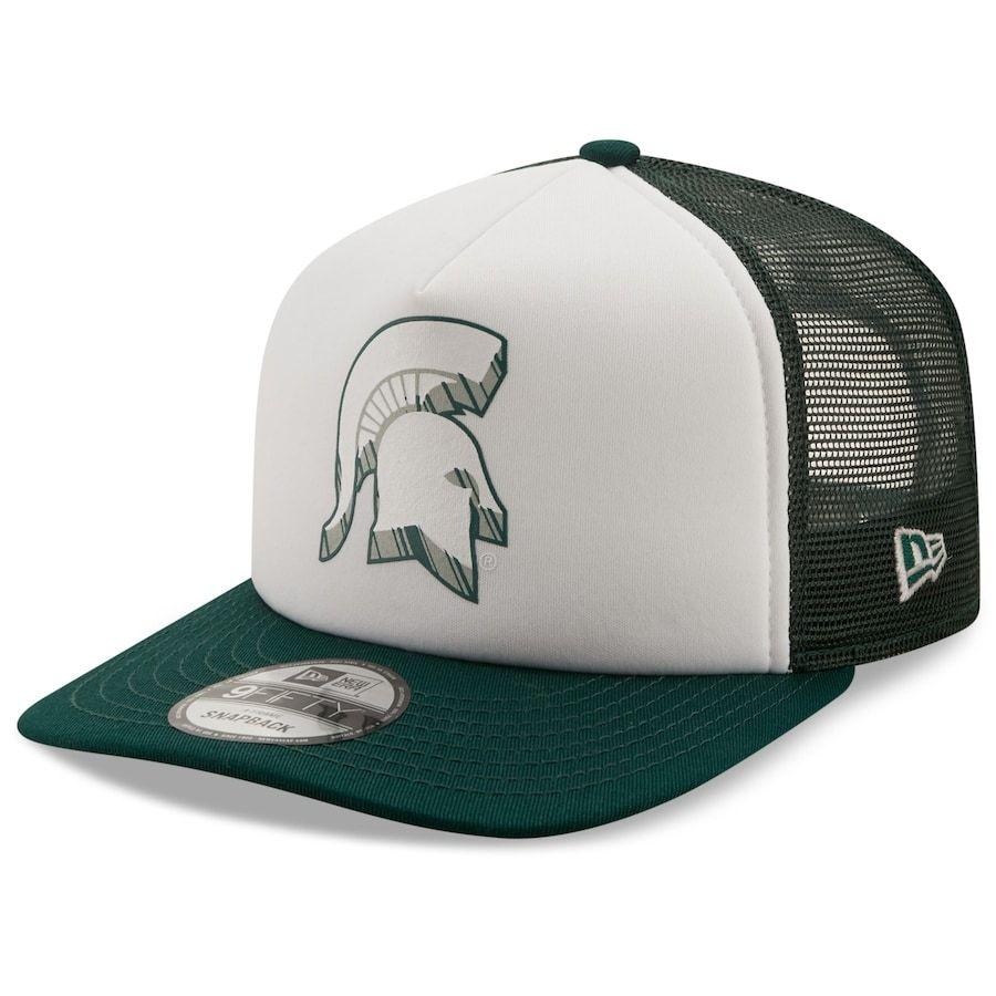 人気ショップ Snapback Trucker 9fifty Foam Era New Spartans State Michigan キャップ メンズ ニューエラ Hat White パーカー サイズ Os Captains Agency