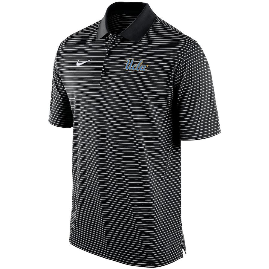ナイキ メンズ ポロシャツ UCLA Bruins Nike Stadium Stripe Polo - Black｜troishomme｜02