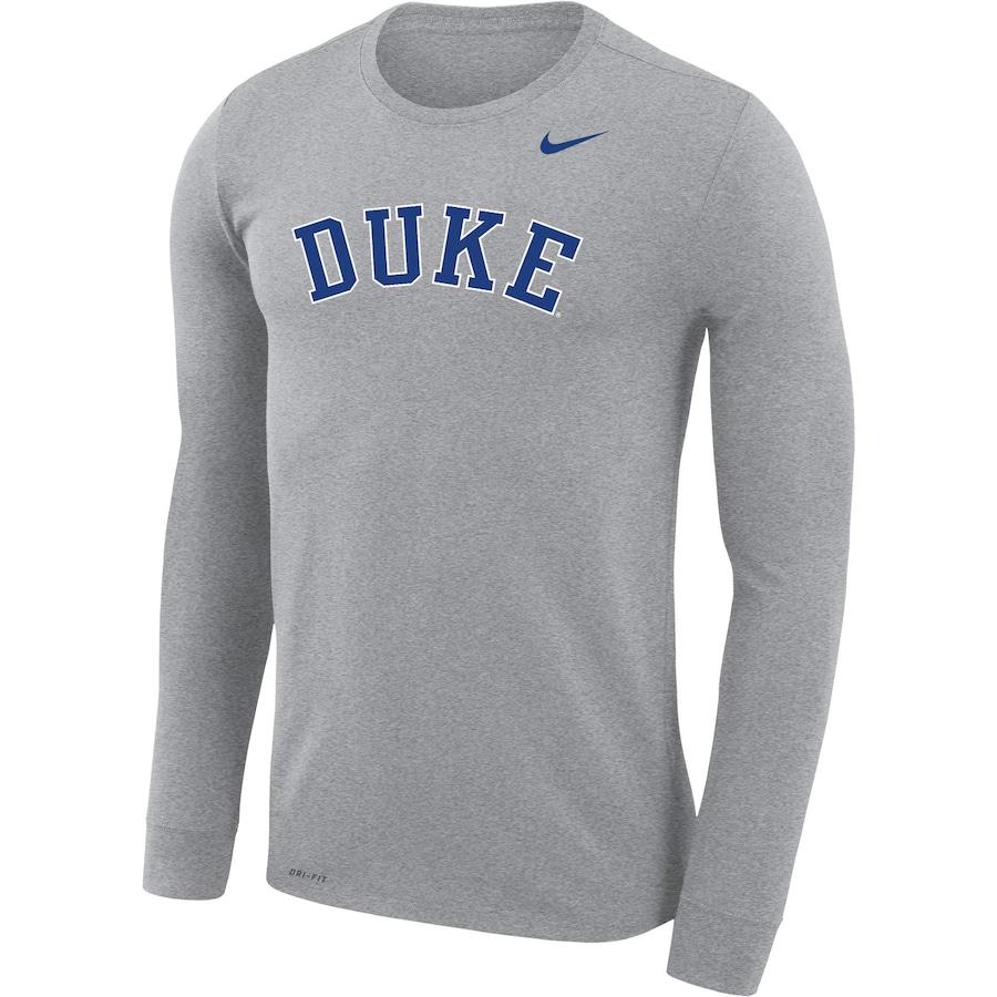 ナイキ メンズ Tシャツ 長袖 ロンT Duke Blue Devils Nike School Wordmark Logo Legend Performance Long Sleeve T-Shirt - Heathered Gray｜troishomme｜02