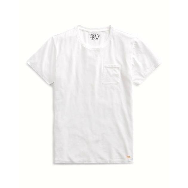 ダブルアールエル ラルフローレン メンズ Tシャツ 半袖 ポケット 白