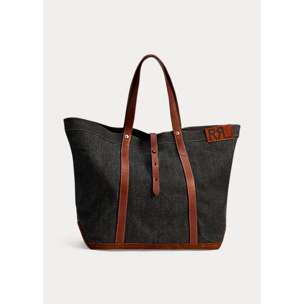 ポロ ラルフローレン メンズ Rrl Ralph Lauren Leather Trim Denim Tote トートバッグ Indigo Indigo バッシュ アパレル Troishomme 通販 Yahoo ショッピング
