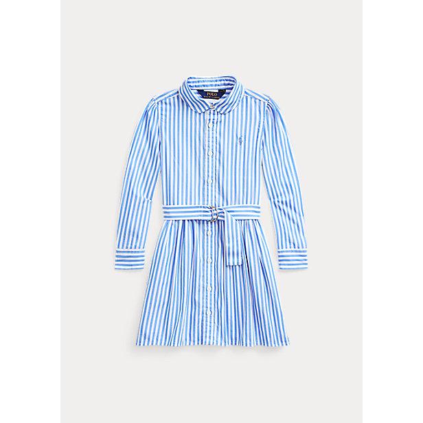 海外輸入 ポロ ラルフローレン 2 6x ガールズ キッズ Polo Ralph Lauren Striped Cotton Shirtdress ワンピース Blue Multi 女の子 本店は Kuljic Com