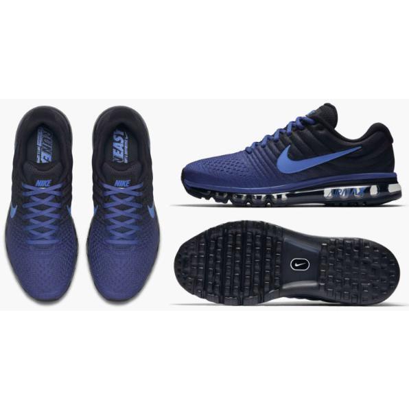 ナイキ メンズ エアマックス２０１７ NIKE AIR MAX 2017 スニーカー Deep Royal Blue/Hyper Cobalt/Black ランニングシューズ｜troishomme｜02