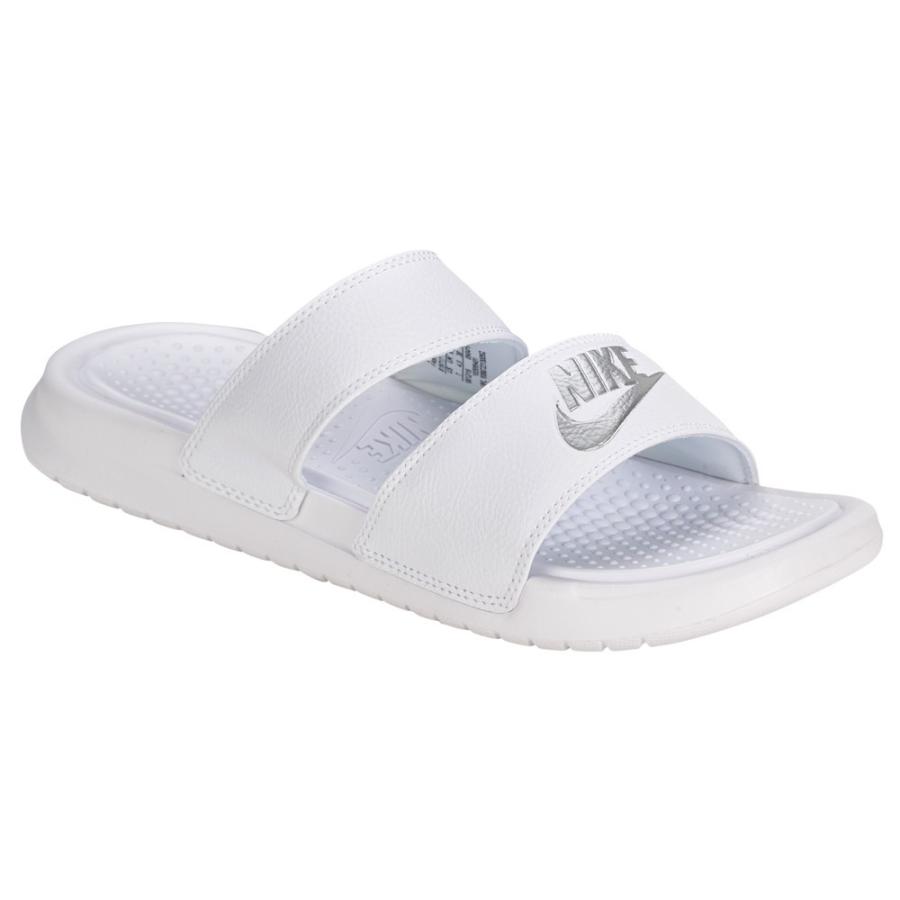 Sale 公式通販 ナイキ レディース サンダル Nike Benassi Duo Ultra Slide スリッパ White Metallic Silver バッシュ アパレル Troishomme 通販 Yahoo ショッピング 人気満点 Skylanceronline Com