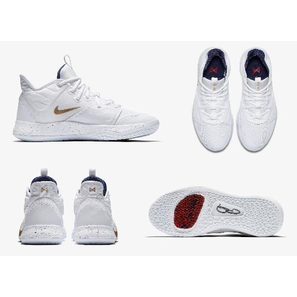 nike pg 3 white metallic gold