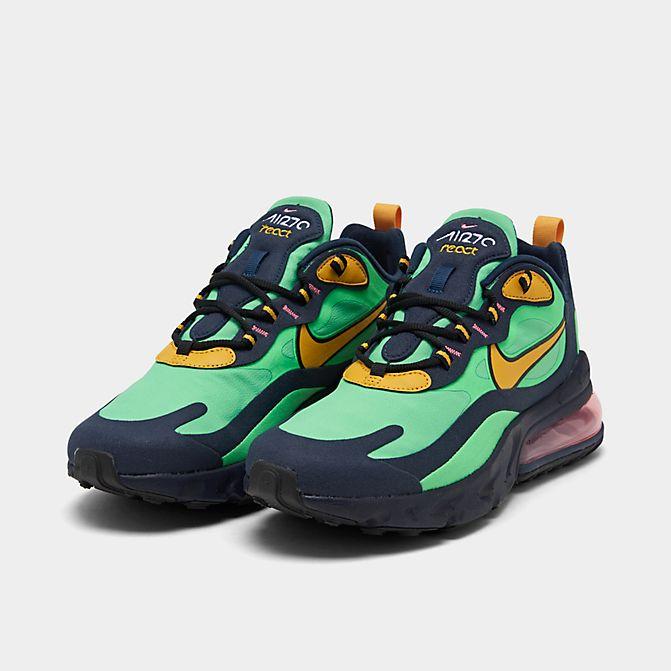 ナイキ メンズ エアマックス２７０ NIKE AIR MAX 270 REACT CASUAL SHOES スニーカー Electro Green/Yellow Ochre/Obsidian｜troishomme｜02