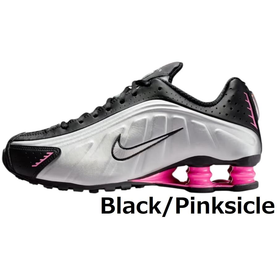 NIKE（ナイキ） スニーカー 厚底 レディース ショックス R4 黒 白