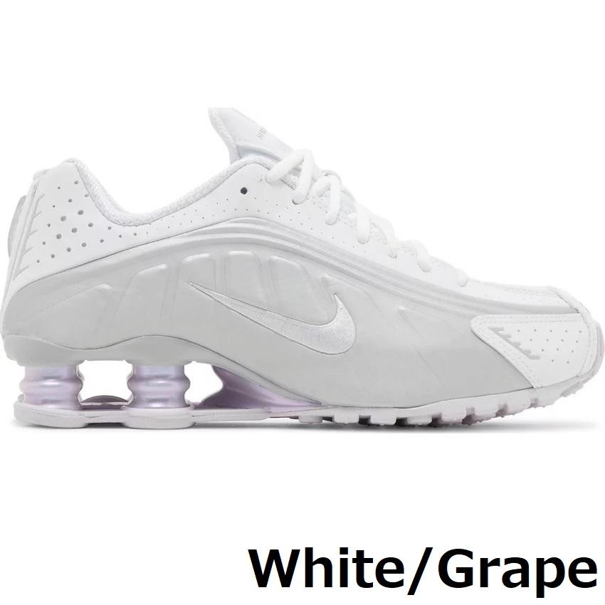 NIKE（ナイキ） スニーカー 厚底 レディース ショックス R4 黒 白