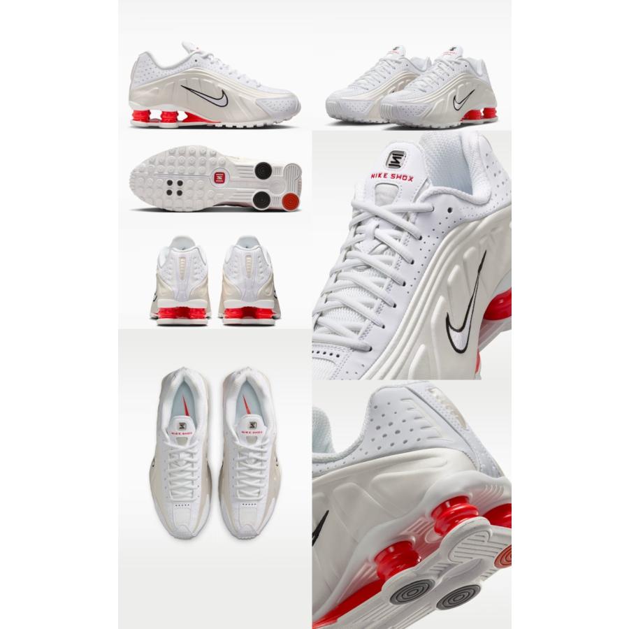 NIKE（ナイキ） スニーカー 厚底 レディース ショックス R4 黒 白