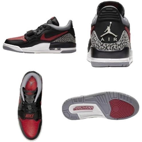 ジョーダン メンズ レガシー ３１２Jordan Legacy 312 Low スニーカー Black/Varsity Red/Cement Grey｜troishomme｜02