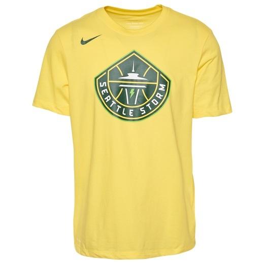 省スペース 洗える おしゃれ ナイキ レディース Tシャツ 半袖 Nike Wnba U Dry Essential Logo T Shirt Yellow Strike Fir Green Khayyan Com