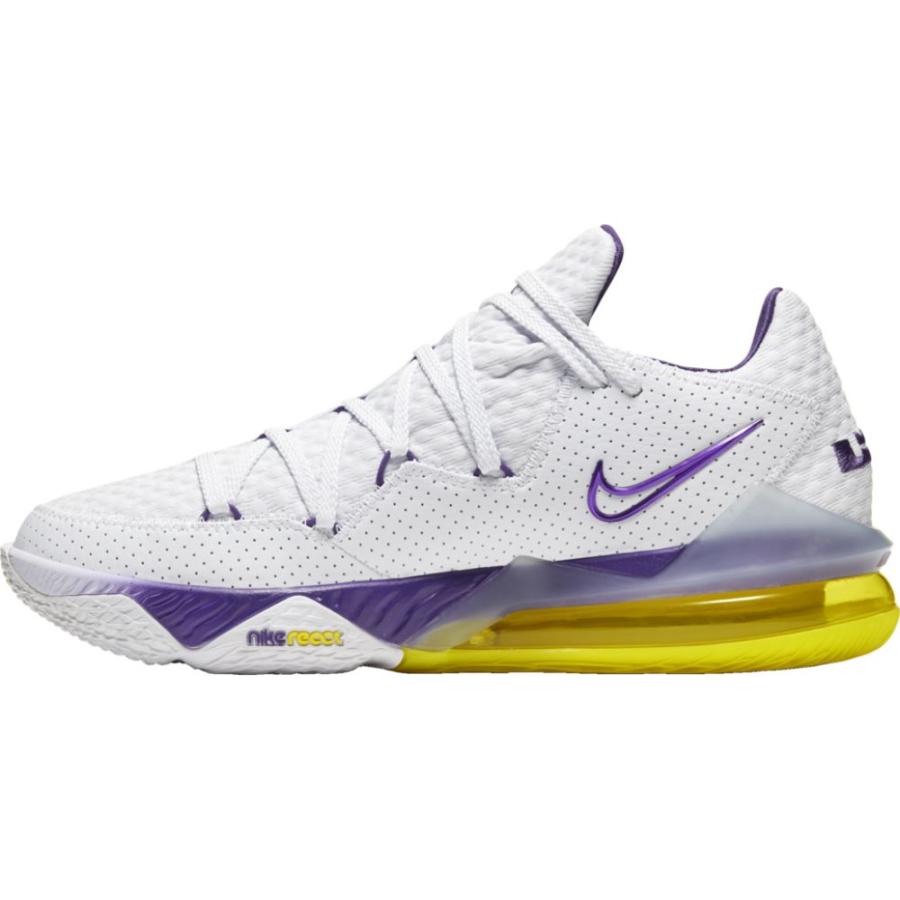 アウトレット品 ナイキ メンズ レブロン１７ ロー Nike Lebron 17 Low Quot Lakersquot バッシュ White Voltage Purple Dynamic Yellow Wantannas Go Id