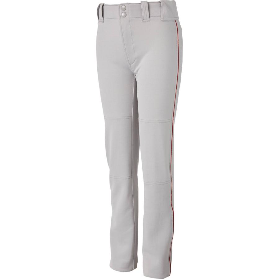 ミズノ キッズ 野球 パンツ Mizuno Boys' MVP Pro Piped Baseball Pants Grey/Scarlet