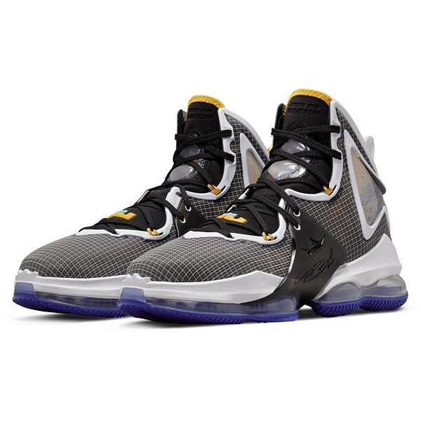 ナイキ メンズ バッシュ Nike LeBron 19 Basketball Shoes - Black/Yellow/Purple｜troishomme｜05