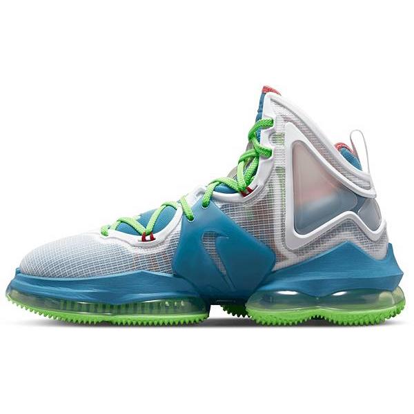 ナイキ メンズ バッシュ Nike Lebron 19 Basketball Shoes - Blue/Green/White｜troishomme｜03