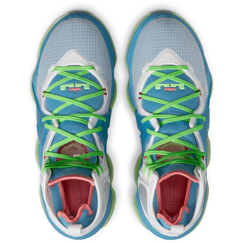 ナイキ メンズ バッシュ Nike Lebron 19 Basketball Shoes - Blue/Green/White｜troishomme｜04