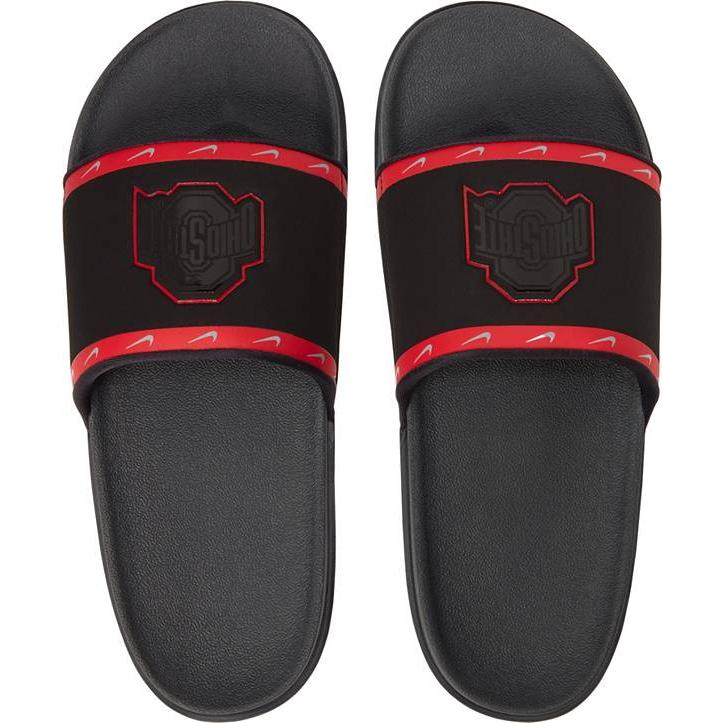 ナイキ メンズ サンダル Nike Men's Offcourt Ohio State Slides　- Black/Grey/Red｜troishomme｜04