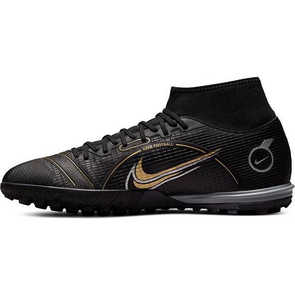 ナイキ メンズ マーキュリアル スーパーフライ８ サッカー トレーニングシューズ Nike Mercurial Superfly 8 Academy Turf Soccer Cleats - Black/Gold｜troishomme｜03