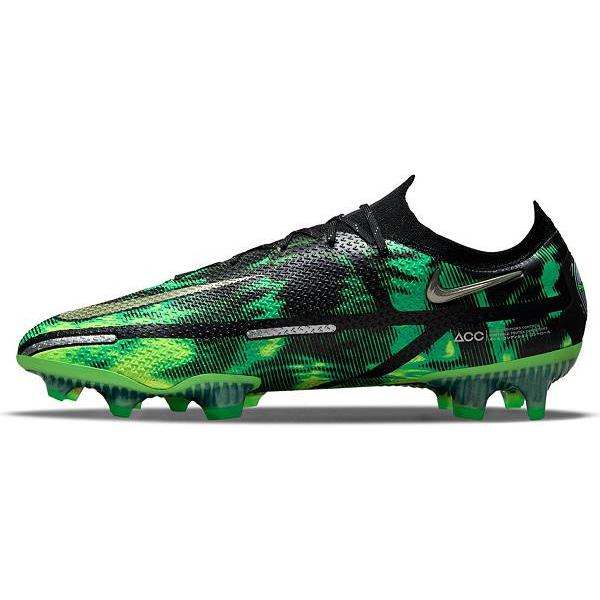 ナイキ メンズ ファントム GT２ サッカー スパイク Nike Phantom GT2 Elite Shock Wave FG Soccer Cleats - Black/Green｜troishomme｜03