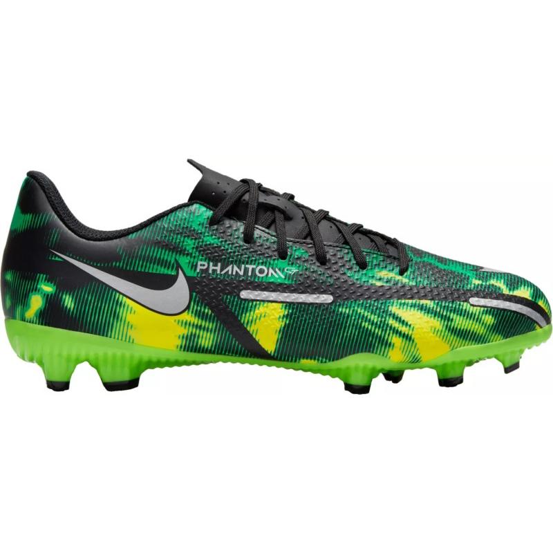ナイキ キッズ ジュニア ファントムgt2 アカデミー サッカー スパイク Nike Kids Phantom Gt2 Academy Shock Wave Fg Soccer Cleats Black Green Di Dm0737 003 バッシュ アパレル Troishomme 通販 Yahoo ショッピング